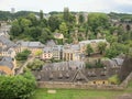 Cityscape of Luxembourg on a stormy summer day Royalty Free Stock Photo