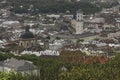 Cityscape of the Lviv downtown, View From the Zamkova Hora.