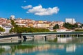 Cityscape of Lyon, France with reflections in the water Royalty Free Stock Photo