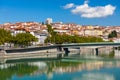 Cityscape of Lyon, France with reflections in the water Royalty Free Stock Photo