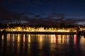 Cityscape of Maastricht at night, Netherlands