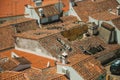 Cityscape with many rooftops Royalty Free Stock Photo