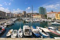 Cityscape with the marina in Savona