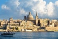 Cityscape and Marsamxett Harbour, Valletta, Malta Royalty Free Stock Photo