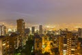 Cityscape of Medellin at night, Colombia