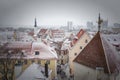 Cityscape with Medieval Old Town, Tallinn, Estonia. Beatiful winter view of Tall Royalty Free Stock Photo