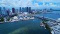 Cityscape Miami Florida United States. Touristic landmark of city.