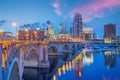 Cityscape of Minneapolis downtown skyline in Minnesota, USA Royalty Free Stock Photo