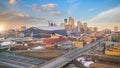 Cityscape of Minneapolis downtown skyline in Minnesota, USA Royalty Free Stock Photo