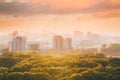 Cityscape of Minsk, Belarus. Summer season, sunset