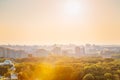 Cityscape of Minsk, Belarus. Summer season, sunset Royalty Free Stock Photo