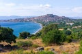 Cityscape of Mithymna, Lesbos, Greece Royalty Free Stock Photo