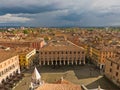 Cityscape of Modena, medieval town situated in Emi