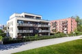 Cityscape with modern apartment buildings in a new residential area in the city, Concept for construction industy, estate agent