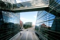 Cityscape with modern architecture form of the Black Diamond, modern part of Royal Danish Library