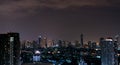 Cityscape of modern building in the night. Modern architecture office building. Skyscraper with beautiful evening sky. Business Royalty Free Stock Photo