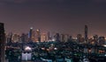 Cityscape of modern building in the night. Modern architecture office building. Skyscraper with beautiful evening sky. Business Royalty Free Stock Photo