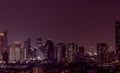 Cityscape of modern building in the night. Modern architecture office building. Skyscraper with beautiful evening sky. Business Royalty Free Stock Photo