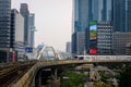 cityscape of modern office building & bridge at Chong Nonsi stat