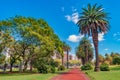 Cityscape of modern and old Buenos Aires with business and living in Palermo district, beautiful nature, parks and traditional