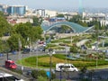 Cityscape of the modern part of Tbilissi in Georgia.