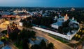 Cityscape of monastery and church in Yaroslavl