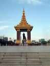 Cityscape of the monuments and statues of King Norodom Sihanouk