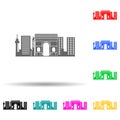 cityscape multi color style icon. Simple glyph, flat vector of cityscape icons for ui and ux, website or mobile application