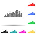 cityscape multi color style icon. Simple glyph, flat vector of cityscape icons for ui and ux, website or mobile application