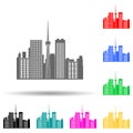cityscape multi color style icon. Simple glyph, flat vector of cityscape icons for ui and ux, website or mobile application