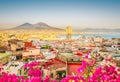 Naples and Vesuvius volcano, Italy