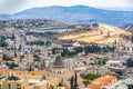 Cityscape of Nazareth with Basilica of the annunciation, Israel Royalty Free Stock Photo