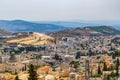 Cityscape of Nazareth with Basilica of the annunciation, Israel Royalty Free Stock Photo