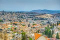 Cityscape of Nazareth with Basilica of the annunciation, Israel Royalty Free Stock Photo