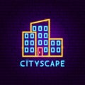 Cityscape Neon Label