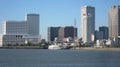 Cityscape of the New Orleans Skyline and Natchez Riverboat Along the Mighty Mississippi River