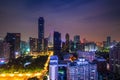 Cityscape at night in Guangzhou, China Royalty Free Stock Photo