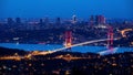 Cityscape. Night view of Bosphorus. Istanbul night view. Istanbul, Turkey.