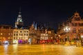 Cityscape of Nijmegen squre at dusk twilight