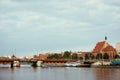 Szczecin Ã¢â¬â Panorama view with Odra river. Szczecin historical city with architectural layout similar to Paris Royalty Free Stock Photo