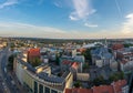 Szczecin Ã¢â¬â Panorama view with Odra river. Szczecin historical city with architectural layout similar to Paris Royalty Free Stock Photo