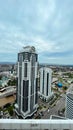 Cityscape office buildings with modern corporate architecture - business and success concept Royalty Free Stock Photo