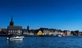 Old houses in the port of Nakskov Lolland Denmark