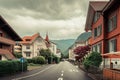 Cityscape Old Town of Interlaken, Switzerland, Traditional Architecture Housing and Historical of Swiss, Travel Destination and