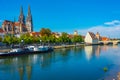 Cityscape of the old town of Regensburg in Germany Royalty Free Stock Photo