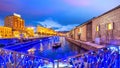 Cityscape of Otaru, Japan canal and historic warehouse, Sapporo