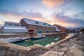 Cityscape of Otaru, Japan canal and historic warehouse, Sapporo