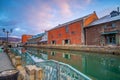 Cityscape of Otaru, Japan canal and historic warehouse, Sapporo