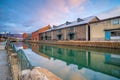 Cityscape of Otaru, Japan canal and historic warehouse, Sapporo