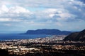 Cityscape of palermo with the gulf, miniature